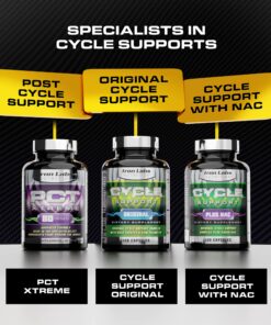 Iron Labs Nutrition: Cycle Support Plus NAC (N-Acetyl-L-Cysteine) - On Cycle Support Supplements for Men - with N Acetyl L Cysteine, Milk Thistle, Hawthorne Berry and More (120 Capsules) 120 Count (Pack of 1) 14 81LBIPj3d3L