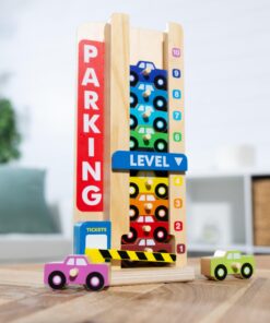 Melissa & Doug Stack & Count Wooden Parking Garage With 10 Cars 23 81LEwB02igL 1