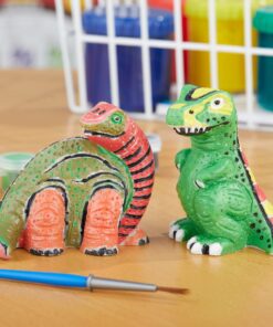 Melissa & Doug Created by Me! Dinosaur Figurines Craft Kit (2 Resin Dinosaurs, 6 Paints, Paintbrush) 23 81LFBNYOKoL