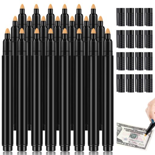 Counterfeit Bill Detector Pen Money Checker Bill Money Detector Marker Pen for Cash Currency Note (20 Pieces) 20