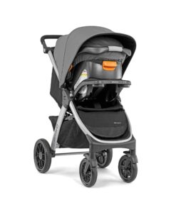 Chicco Bravo 3-in-1 Trio Travel System, Quick-Fold Stroller with KeyFit 30 Infant Car Seat and base | Camden/Black 34 81LHme2Mu4L