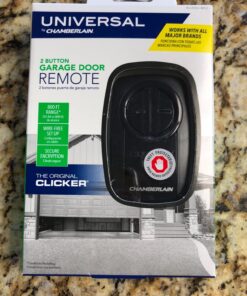Chamberlain KLIK5U-BK2 Clicker 2-Button Garage Door Opener Remote with Visor Clip, Black Pack of 1 47 81LHnUqRWOL