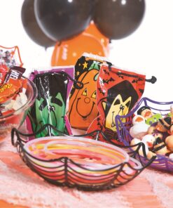Fun Express Plastic Spider Web Spiderweb Halloween Candy Bowls - 3 Piece Set 1 13 81LIMM LIuL