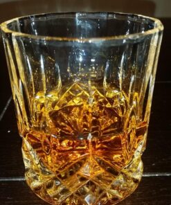Amlong Crystal Lead-Free Double Old Fashioned Crystal Whiskey Glass - Classic Stylish Design – Perfect for Scotch, Bourbon, Cognac and Cocktail Glasses, 9 oz., Set of 4 With Gift Box Classic - 9 Ounce 25 81LJgGVzJSL