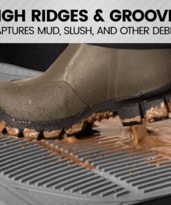 BDK Original ProLiner 3 Piece Heavy Duty Front & Rear Rubber Floor Mats for Car SUV Van & Truck, Gray - All Weather Floor Protection with Universal Fit Design 3PC Front & Rear 14 81LKywteuCL