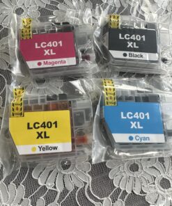 LC401 Ink Cartridges Compatible for Brother LC401 XL BK LC401XL LC 401 LC401BK High Yield to use with Brother MFC-J1010DW MFC-J1012DW MFC-J1170DW (4-Pack, Black Cyan Magenta Yellow) 24 81LLxreEikL