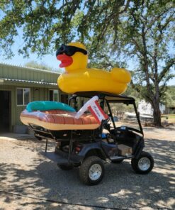 Game 5000-BB Giant Derby Float, Fun Rubber Duck, Quick-Fill Valves Pool Rafts & Inflatable Ride-ons, 300 lb Capacity, Built-In Cup Holders, 81” L x 76” W x 44” T Without Pump 32 81LMl2SVU7L
