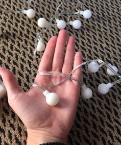 Dailyart Globe String Light 40 Led Battery Operated String Lights Waterproof Outdoor Indoor String Lights for Bedroom Classroom Decor, Battery String Lights for Christmas Wedding Party 13ft Warm White Yellow 33 81LNZKc9A4L