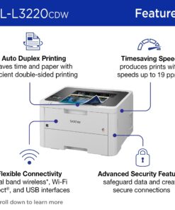 Brother HL-L3220CDW Wireless Compact Digital Color Printer with Laser Quality Output, Duplex and Mobile Device Printing | Includes 4 Month Refresh Subscription Trial¹, Amazon Dash Replenishment Ready New: HL-L3220CDW Adds Two-sided printing (Duplex) 36 81LNwSxcT8L