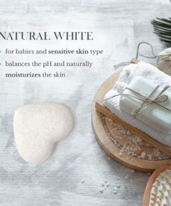 Alternative view of The Beauty Shelf Konjac Sponge Set, 3 Pack Exfoliating and Cleansing Facial Sponges - Pure Konjac Glucomannan - Easy-Grip Heart Shape - for Delicate and Sensitive Skin - Premium Bath Supplies