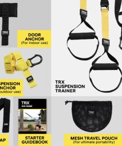 TRX All-in-One Suspension Training System: Weight Training, Cardio, Cross Training, Resistance Training. Full Body Workouts for Home, Travel, and Outdoors. Includes Indoor & Outdoor Anchor system 28 81LOah8ly4L 1