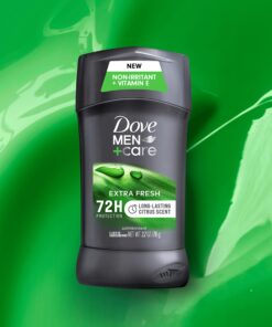 DOVE MEN + CARE Extra Fresh Men's Antiperspirant Deodorant Stick Fresh Twin pack With 72-hour sweat & odor protection with 1/4 Moisturizing Cream & Long-lasting Citrus Scent 2.7 Ounce (Pack of 2) 2.7 Ounce (Pack of 2) 29 81LOxQu5OKL