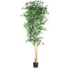 Nearly Natural 7ft. Ficus Artificial Tree, Green 84 in Trees 7 81LP29isixL