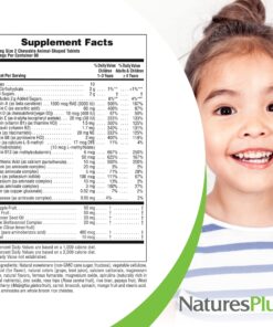 NaturesPlus Animal Parade Children's Chewable Multivitamin - Grape Flavor - 180 Animal-Shaped Tablets - Promotes Health & Well-Being - Vegetarian, Gluten Free - 90 Servings 180 Count (Pack of 1) 13 81LPTz6qhL