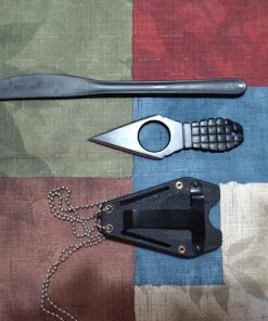 MTech USA – Fixed Neck Knife - Black Blade and Handle, Full Tang, Includes Nylon Fiber Sheath w/ Pocket Clip and Ball Chain - Hunting, Camping, Survival, Tactical, EDC – MT-588BK 39 81LQSgtiIvL