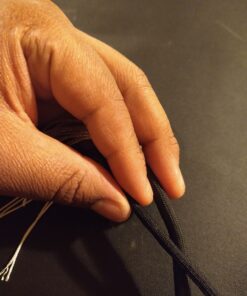 TOUGH-GRID Premium 750lb Paracord 100% Nylon Type IV Mil-Spec Parachute Cord - Certified MIL-C-5040H - UV/Abrasion Resistant - Heavy Duty Strands - Made in USA and Used by US Military Black 200Ft. (Wound on Tube) 28 81LR6mpcTcL