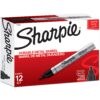 SHARPIE Metal Barrel Permanent Markers, Chisel Tip, Black, 12 Count 12-Count 29 81LRaH9u4WL
