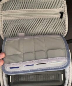 Comecase Hard Case for Apple Pencil, Magic Mouse 2 and 1, for Magsafe Power Adapter, for BeatsX Earphone, for Airpod, Magnetic Charging Cable, Electronics Accessories Organizer Storage Bag - Blue 35 81LSaB8cjXL