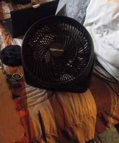 Amazon Basics 3 Speed Small Room Air Circulator Fan, 11-Inch, Blade, Black, 7.6"D x 14.8"W x 14.1"H 46 81LTDjWvHaL