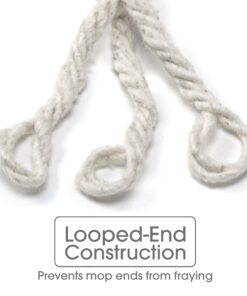 O-Cedar Heavy Duty Looped-End String Mop, Pack - 1, Commercial-Grade 8 81LUvxEtVfL