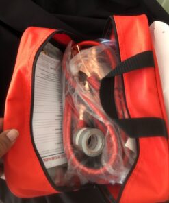 Lifeline AAA Premium Road Kit, 42 Piece Emergency Car Kit with Jumper Cables, Flashlight and First Aid Kit,4330AAA,Black 34 81LVNdE ahL