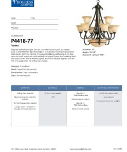 Progress Lighting P4418-77 Torino Chandeliers, 32-Inch Diameter x 33-1/8-Inch Height, Bronze 17 81LVZXFlp5L