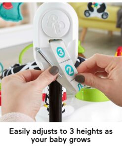 Fisher-Price Baby Bouncer Animal Wonders Jumperoo Activity Center With Music Lights Sounds And Developmental Toys 25 81LY40exbNL
