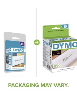 DYMO Authentic LW Mailing Address Labels for LabelWriter Label Printers, White, 1-1/8'' x 3-1/2'', 2 Rolls of 260 (30572) 8 81LYbf36wS