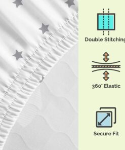 100% Organic Cotton Baby Crib Sheet (2 Pack) - Jersey Knit Soft Fitted Baby Sheet - Washable Crib Mattress Sheets for Baby Toddler Newborn Infant & Kids - Fits Standard Crib Toddler Mattresses 34 81LapzwcUL