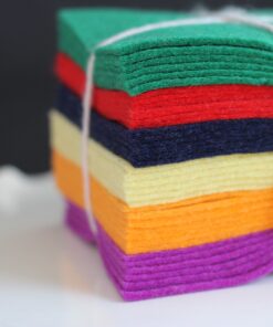Alternative view of 100% Wool Charm Pack From National Nonvwovens 36-5" Squares Classic Colors