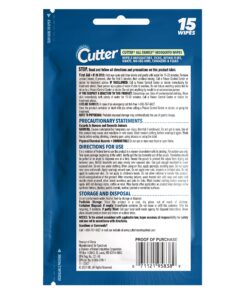 Cutter All Family Mosquito Wipes, Insect Repellent, Repel Mosquitoes, Ticks, Gnats, Fleas & More, 7% DEET 15 Count 1 Pack 13 81Lc2HkNz9L