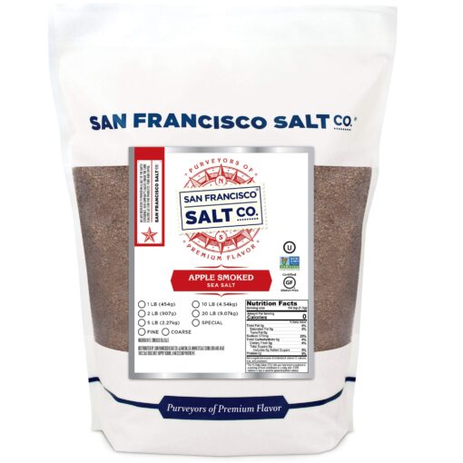 Applewood Smoked Sea Salt - 2 lb. Bag Fine Grain by San Francisco Salt Company 2 lbs. - Fine Grain