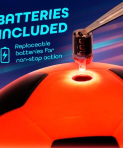 GlowCity Glow in The Dark Soccer Ball- Light Up, Indoor or Outdoor Soccer Balls with 2 LED Lights and Pre-Installed Batteries - Gift Ideas for Teen Boys and Girls Official (Size 5) - Red 25 81Ld744vaRL
