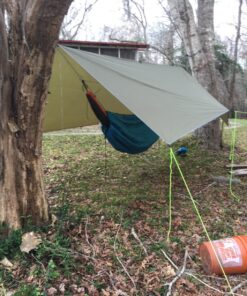 Gold Armour Rainfly Tarp Hammock, Premium 14.7ft/12ft/10ft/8ft Rain Fly Cover, Waterproof Ultralight Camping Shelter Canopy, Survival Equipment Gear Camping Tent Accessories (OD Green 12ft x 10ft) Od Green 12ft X 10ft 46 81LdFH6730L 1