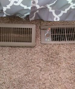 Suncourt Flush Fit HC500-B Vent Cover with Fan Booster, Energy Efficient AC Register Booster, Improved Air Flow for Better Indoor Heating and Cooling, Brown For 4”x10” register openings 28 81LeBtMLPNL