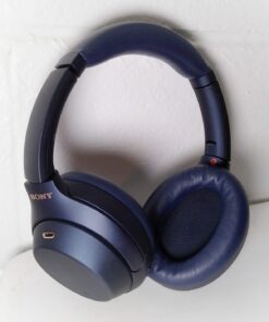 Sony WH-1000XM4 Wireless Premium Noise Canceling Overhead Headphones with Mic for Phone-Call and Alexa Voice Control, Midnight Blue WH1000XM4 Headphones Only 41 81LequsS5fL