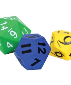 Learning Advantage Jumbo Polyhedra Die - 20 Sides - Large, Foam Dice for Games - Teach Numbers, Probability, Addition and Subtraction 21 81LfPTCRsHL