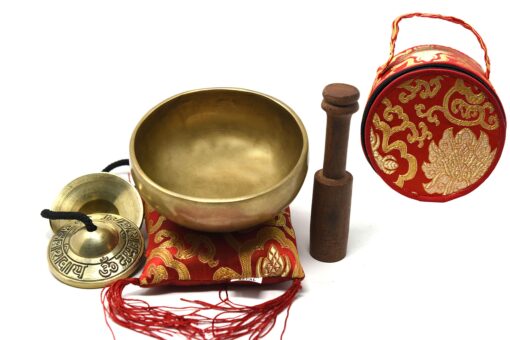 4.5" Tibetan Singing Bowl for Meditation, Sound Healing, Yoga & Sound Therapy. Made of 7 metals. Cushion Suede leather Wooden Mallet, Box & Tingsha nincluded Thamelmart … (4.5 Inch Matte) 4.5 Inch Matte