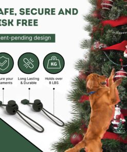 ORNAMENT ANCHOR Ornament Hooks for Hanging Christmas Decorations - No-Slip Hanging Hooks for Xmas - Heavy Duty Christmas Tree Ornaments Hanger Hooks for Small & Large Ornaments (Green, 24 Count) Green 19 81Lh07hzJiL
