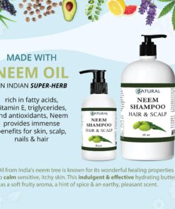 Zatural - Naked Neem - Neem Shampoo, Natural Soothing Scalp Shampoo (8oz Shampoo) 8 Fl Oz (Pack of 1) 10 81LhBZsakyL