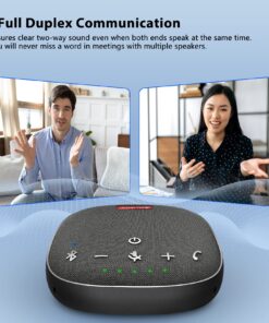AIRHUG Bluetooth Speakerphone,Conference Speaker with Microphone,6 metes HD Voice Pick Up,Advanced Noise Reduction Algorithm,USB-C Plug & Play,Compatible with Zoom,MS Team,Skype 32 81LhGleSeL