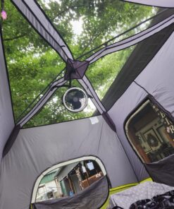 CORE 6 Person Instant Cabin Tent | Portable Large Pop Up Tent with Easy 60 Second Camp Setup for Family Camping | Included Hanging Organizer for Outdoor Camping Accessories Dark Gray/Green 50 81LiilzOSL