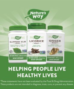 Nature's Way Licorice Root Capsules for Adults, Traditional Digestive Health Support Supplement*, 900 mg per serving, 100 Vegan Capsules 25 81LkJ9lc7pL