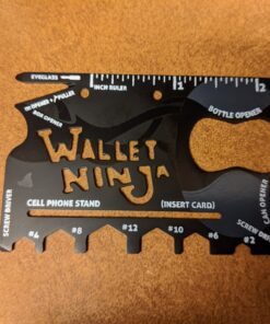 Wallet Ninja Multitool Card – 18 in 1 Credit Card Multi-Tool (Bottle Opener, Can Opener, Screwdrivers, Phone Stand & More) – Black 46 81LkKey1PtL