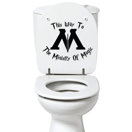 Yoonek Graphics This Way to The Ministry of Magic Toilet Decal Sticker # 535 (9