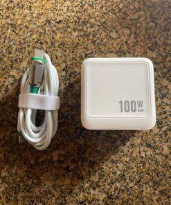 100W USB C Charger Block, MOKiN GaN III 2-Port Type C Wall Charger Foldable Power Adapter, USB C Power Adapter, for MacBook Pro/Air, iPhone 14 Pro Max, iPad, Google Pixelbook, and More White 39 81LmKKcKiFL