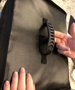 EXLIFBAG File Organizer, Fireproof File Box with Lids, Important Document Organizer Box with Lock, Portable File Folder Organizer with Handle Black 1 Layer 82 81Ln4PT6ISL