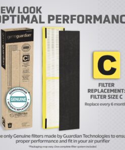Alternative view of Germ Guardian FLT5000 True HEPA GENUINE Air Purifier Replacement Filter C for GermGuardian AC5000E, AC5250PT, AC5300B, AC5350B, CDAP5500, and More