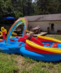 Intex Rainbow Ring Inflatable Play Center, 117" X 76" X 53", For Ages 2+ 1 Pack 41 81Ln8RMt6VL