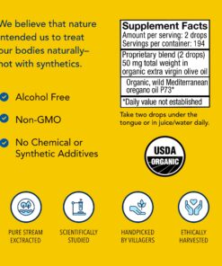 NORTH AMERICAN HERB & SPICE Oreganol P73 - 0.45 fl. oz. - Immune Support, Optimal Health - Unprocessed, Organic, Wild Oregano Oil - Mediterranean Source - Non-GMO - 194 Servings 0.45 Ounce (Pack of 1) 10 81Lnc0lQpXL